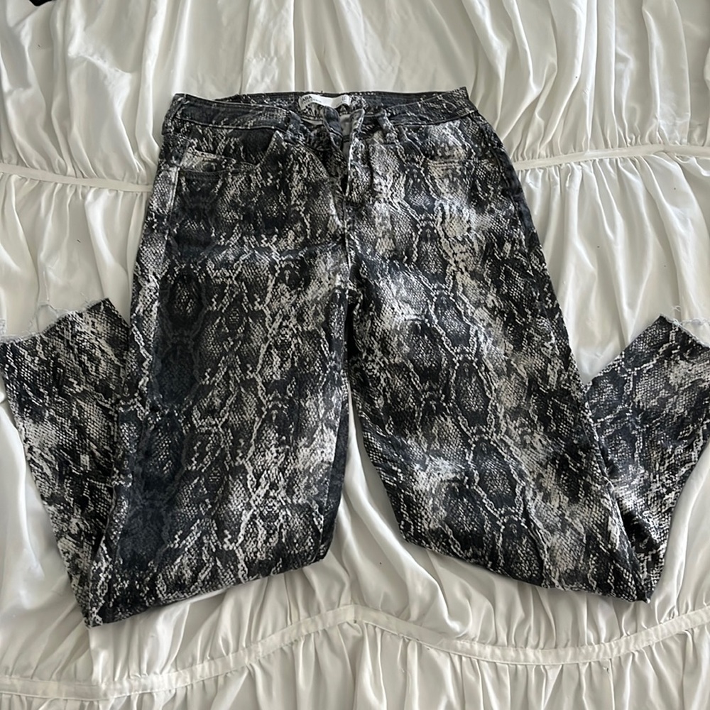 Zara snakeprint pants
